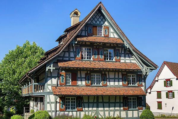 Switzerland, Canton of Thurgau, half-timbered-house
