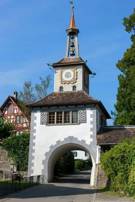 Framed Print : Switzerland, Canton of Thurgau, Hauptwil, tower