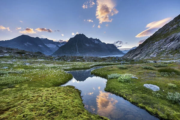 Switzerland, Canton of Valais, lake Marjelensee, near Aletsch glacier