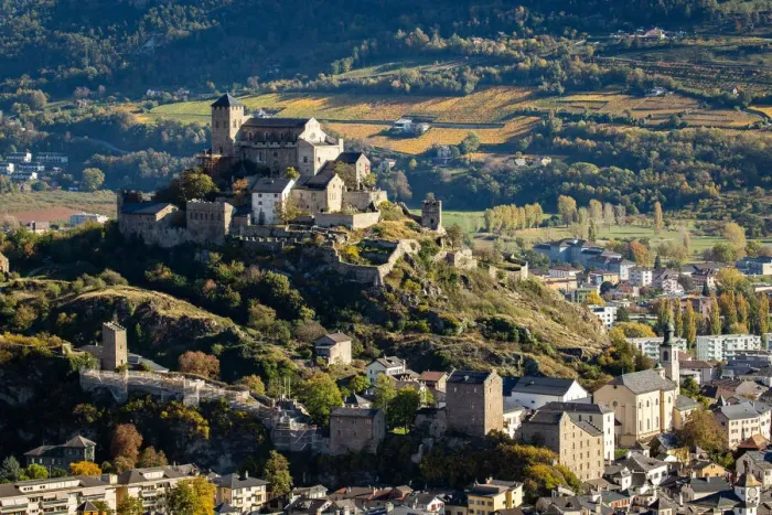 Framed Print : Switzerland, Canton of Valais, Sion, Siona's castle Framed Print : Switzerland, Canton of Valais, Sion, Siona's castle