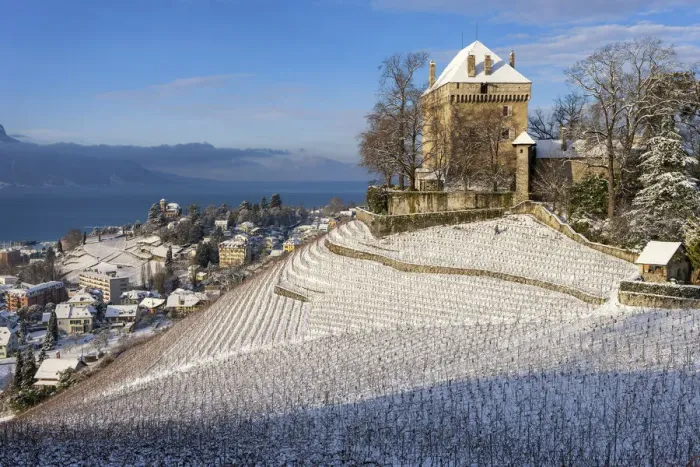 Framed Print : Switzerland, Canton of Vaud, Chatelard castle, Lake Geneva Framed Print : Switzerland, Canton of Vaud, Chatelard castle, Lake Geneva