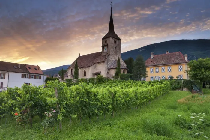 Framed Print : Switzerland, Canton of Vaud, Concise village Framed Print : Switzerland, Canton of Vaud, Concise village