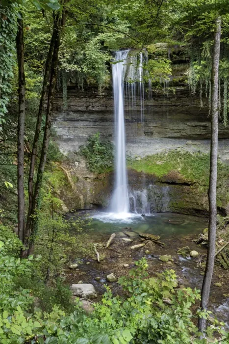 Framed Print : Switzerland, Canton of Vaud, Dard waterfall Framed Print : Switzerland, Canton of Vaud, Dard waterfall