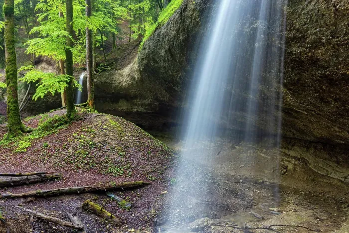 Framed Print : Switzerland, Canton Zurich, Feietbach waterfall, Toss valley, near Bauma village Framed Print : Switzerland, Canton Zurich, Feietbach waterfall, Toss valley, near Bauma village