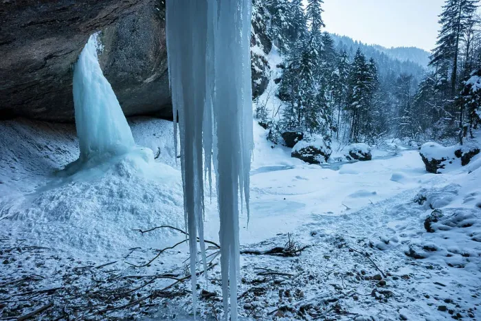 Framed Print : Switzerland, Canton Zurich, Tosstal, frozen waterfall Framed Print : Switzerland, Canton Zurich, Tosstal, frozen waterfall