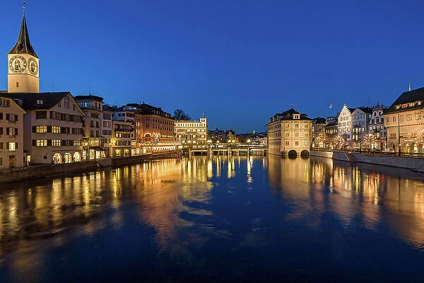 Switzerland, Canton Zurich, Zurich, Limmat river