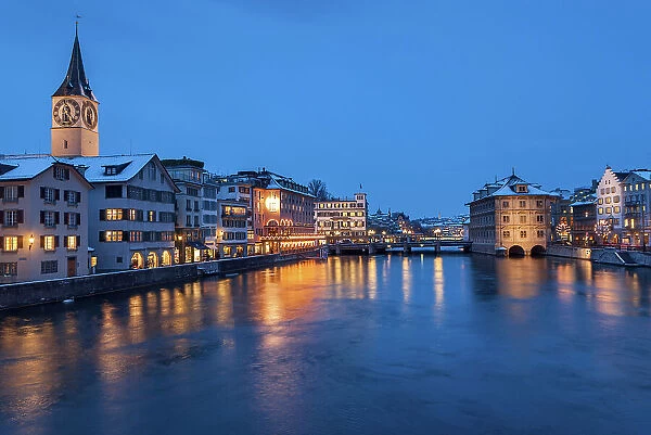 Switzerland, Canton Zurich, Zurich, Limmat river