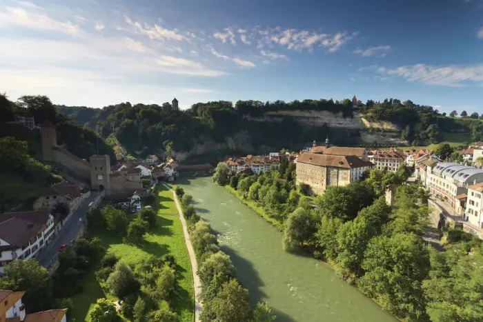 Framed Print : Switzerland, Fribourg, Old Town