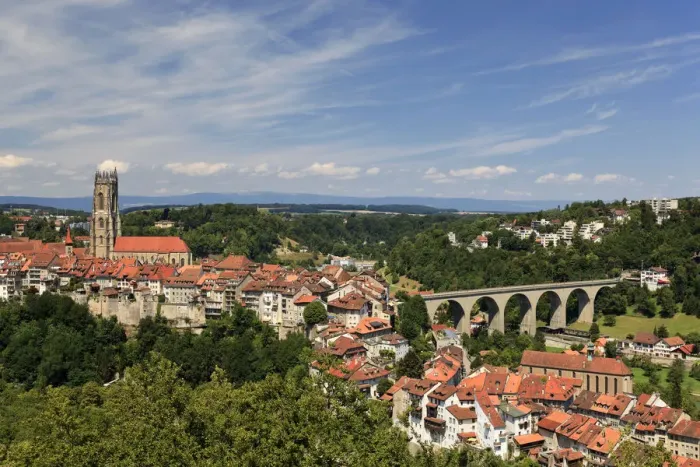 Framed Print : Switzerland, Fribourg, Old Town Framed Print : Switzerland, Fribourg, Old Town