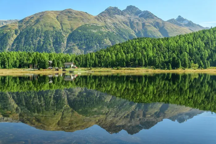 Framed Print : Switzerland, Graubunden, Engadin, St.Moritz, Lake Staz Framed Print : Switzerland, Graubunden, Engadin, St.Moritz, Lake Staz
