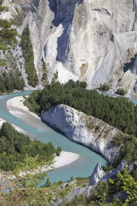 Framed Print : Switzerland, Graubunden, Flims, Rhine Gorge (Ruinaulta) south rim Framed Print : Switzerland, Graubunden, Flims, Rhine Gorge (Ruinaulta) south rim