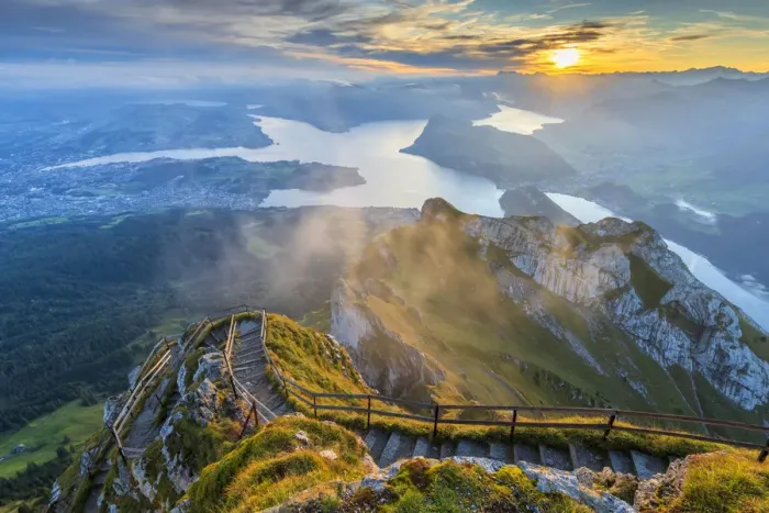 Framed Print : Switzerland, Lucerne, Mount Pilatus, sunrise Framed Print : Switzerland, Lucerne, Mount Pilatus, sunrise