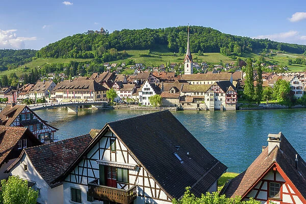 Switzerland, Schaffhausen, Stein am Rhein, medieval town, Rhine river