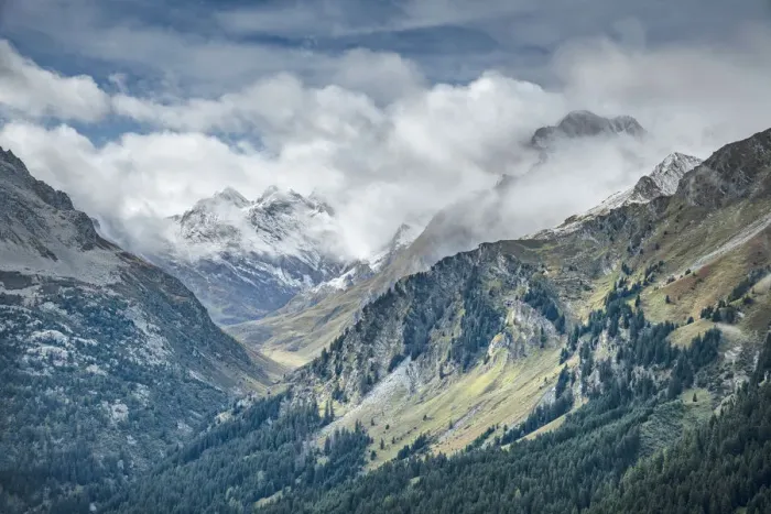 Framed Print : Switzerland, Swiss Alps, Graubuenden, Val Bregaglia seen from Maloja pass Framed Print : Switzerland, Swiss Alps, Graubuenden, Val Bregaglia seen from Maloja pass