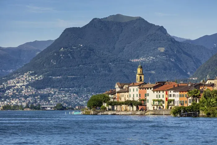 Framed Print : Switzerland, Ticino Canton, Lago di Lugano Framed Print : Switzerland, Ticino Canton, Lago di Lugano