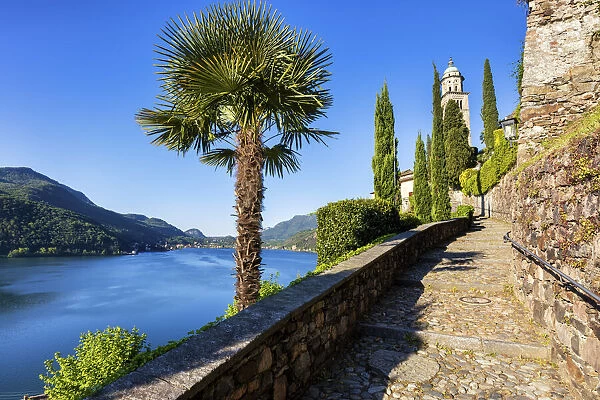 Switzerland, Ticino Canton, Lago di Lugano, Santa Maria del Sasso