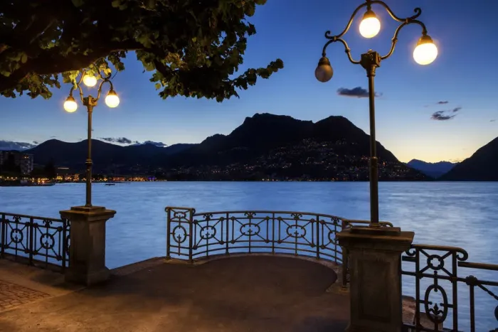 Framed Print : Switzerland, Ticino Canton, Lake Lugano, Lugano