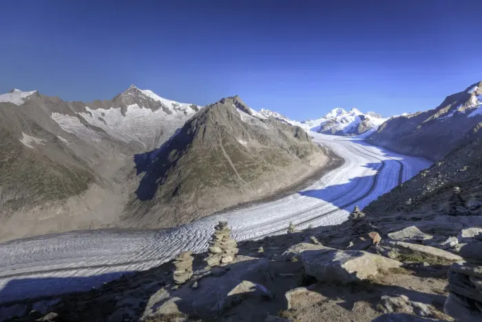 Framed Print : Switzerland, Valais, Jungfrau Region, Aletsch Glacier from Mt. Eggishorn (UNESCO site) Framed Print : Switzerland, Valais, Jungfrau Region, Aletsch Glacier from Mt. Eggishorn (UNESCO site)