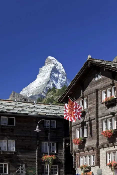 Framed Print : Switzerland, Valais, Zermatt, Old Town Framed Print : Switzerland, Valais, Zermatt, Old Town