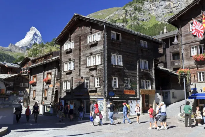 Framed Print : Switzerland, Valais, Zermatt, Old Town Framed Print : Switzerland, Valais, Zermatt, Old Town