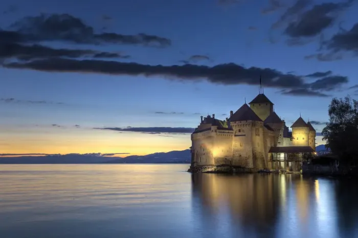 Framed Print : Switzerland, Vaud, Montreaux, Chateau de Chillon Framed Print : Switzerland, Vaud, Montreaux, Chateau de Chillon