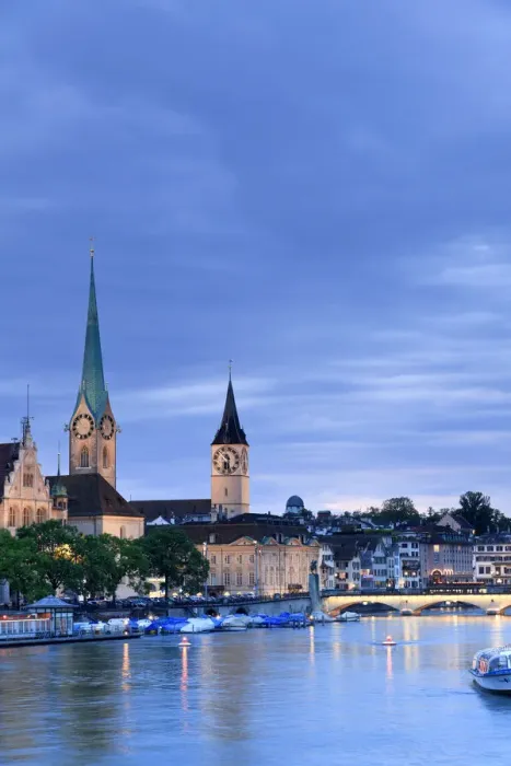 Framed Print : Switzerland, Zurich, Old town and Limmat River