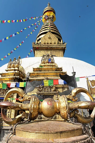 Swoyambhunath Monkey Temple, Kathmandu Valley, Nepal, Asia