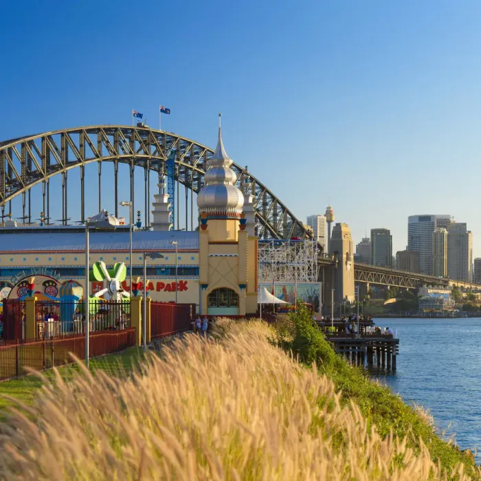 Framed Print : Sydney Harbour Bridge and Luna Park, Sydney, New South Wales, Australia Framed Print : Sydney Harbour Bridge and Luna Park, Sydney, New South Wales, Australia