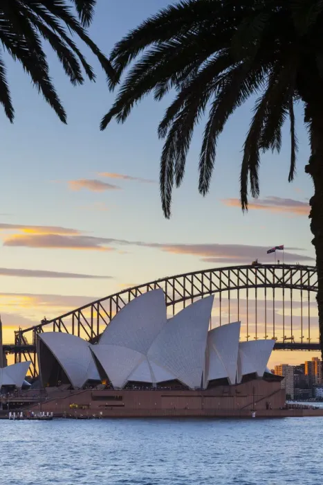 Framed Print : Sydney Opera House & Harbour Bridge, Darling Harbour, Sydney, New South Wales