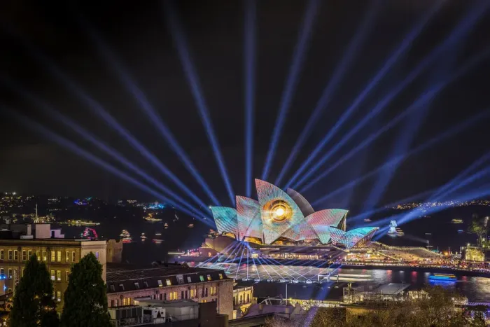 Framed Print : Sydney Opera House illuminated with lasers and projections during Vivid Sydney festival Framed Print : Sydney Opera House illuminated with lasers and projections during Vivid Sydney festival