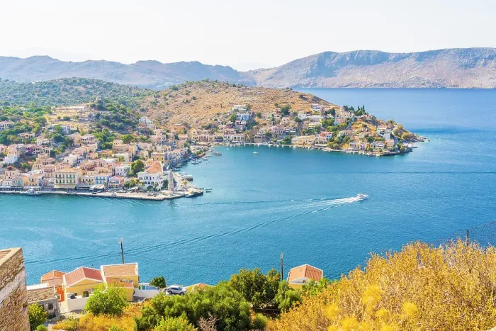 Framed Print : Symi, Dodecanese Islands, Greece