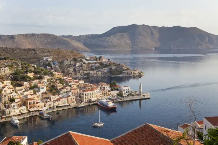 Framed Print : Symi Town, Symi Island, Dodecanese Islands, Greece Framed Print : Symi Town, Symi Island, Dodecanese Islands, Greece