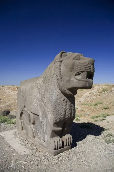 Framed Print : Syria, Aleppo, The 8th BC Century Hittite temple of Ain Dara, Lion Carving Framed Print : Syria, Aleppo, The 8th BC Century Hittite temple of Ain Dara, Lion Carving