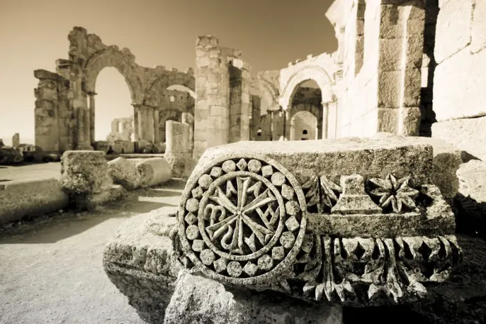 Framed Print : Syria, Aleppo, the Dead Cities, Ruins of the Basilica of Saint Simeon (Qala Framed Print : Syria, Aleppo, the Dead Cities, Ruins of the Basilica of Saint Simeon (Qala