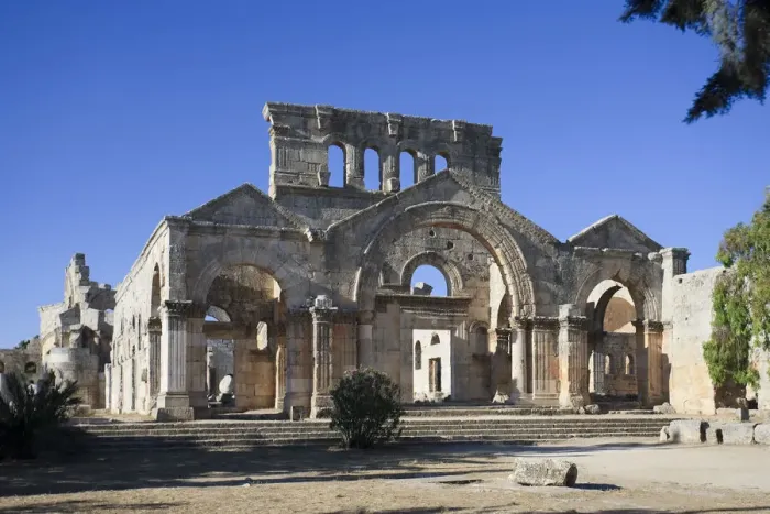 Framed Print : Syria, Aleppo, the Dead Cities, Ruins of the Basilica of Saint Simeon (Qala Framed Print : Syria, Aleppo, the Dead Cities, Ruins of the Basilica of Saint Simeon (Qala