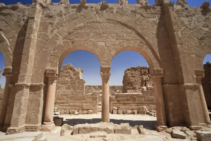 Framed Print : Syria, Central Desert, ruins of ancient Rasafa Walled City (3rd Century AD), Basilica Framed Print : Syria, Central Desert, ruins of ancient Rasafa Walled City (3rd Century AD), Basilica