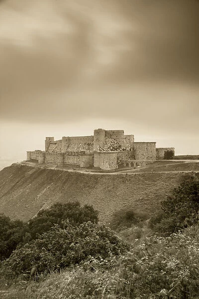 Syria, crusaders castle of Krak Des Chevaliers (Qala at al Hosn)