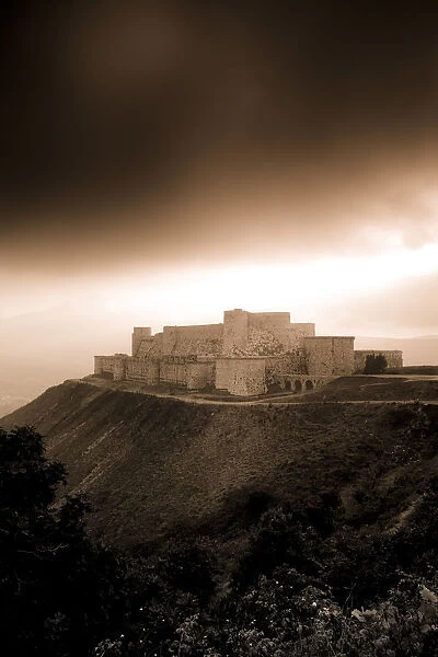 Syria, crusaders castle of Krak Des Chevaliers (Qala at al Hosn), a UNESCO Site