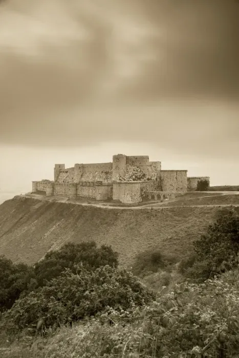 Framed Print : Syria, crusaders castle of Krak Des Chevaliers (Qala at al Hosn) Framed Print : Syria, crusaders castle of Krak Des Chevaliers (Qala at al Hosn)