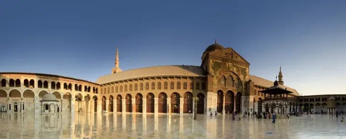 Framed Print : Syria, Damascus, Old, Town, Umayyad Mosque, main courtyard Framed Print : Syria, Damascus, Old, Town, Umayyad Mosque, main courtyard