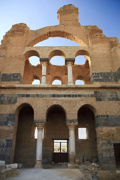 Syria, Hama surroundings, 6th Century Byzantine Sandstone Palace of Qasr ibn Wardan