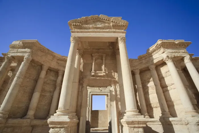 Framed Print : Syria, Palmyra ruins (UNESCO Site), Theatre Framed Print : Syria, Palmyra ruins (UNESCO Site), Theatre