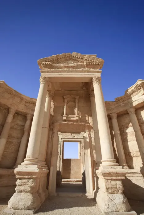 Framed Print : Syria, Palmyra ruins (UNESCO Site), Theatre