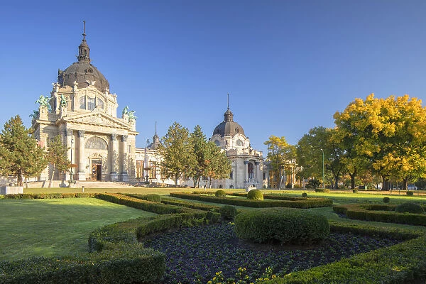 Szechenyi Thermal Baths and Spa in City Park, Budapest, Hungary
