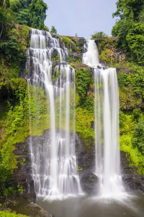 Framed Print : Tad Yuang Gneuang waterfall near Paksong, Bolaven Plateau, Champasak Province, Laos