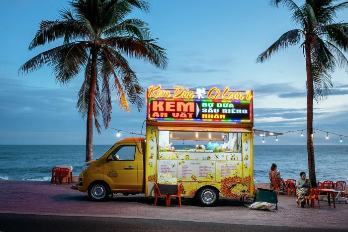 Framed Print : Taekaway food stalls at night, Mui Ne, Binh Thuan Province, Vietnam Framed Print : Taekaway food stalls at night, Mui Ne, Binh Thuan Province, Vietnam