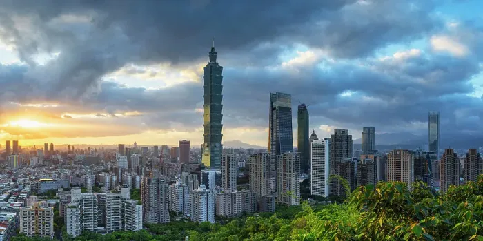 Framed Print : Taipei 101 and skyscrapers of Xinyi, Taipei, Taiwan