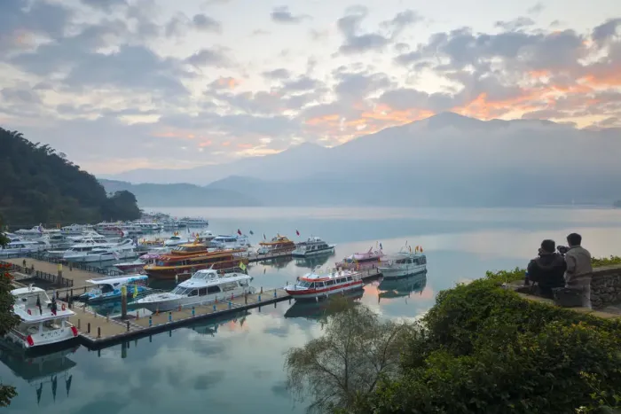 Framed Print : Taiwan, Nantou, Sun Moon Lake, Shuishe Pier Framed Print : Taiwan, Nantou, Sun Moon Lake, Shuishe Pier