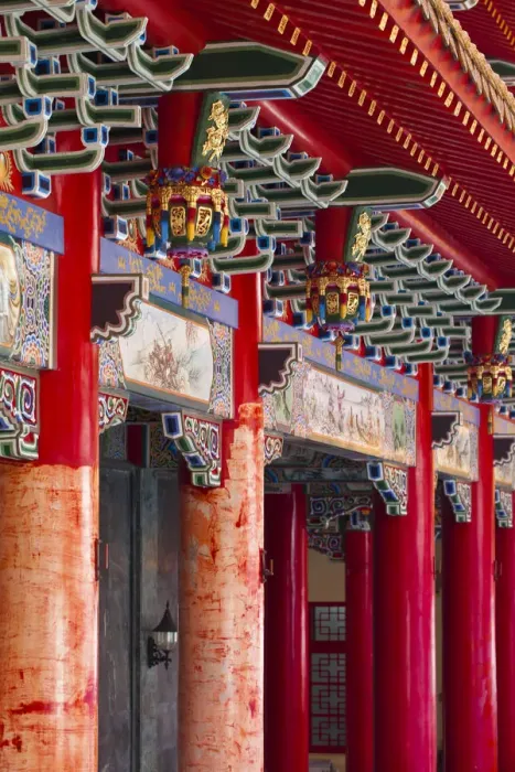 Framed Print : Taiwan, Nantou, Sun Moon Lake, Wenwu Temple Framed Print : Taiwan, Nantou, Sun Moon Lake, Wenwu Temple