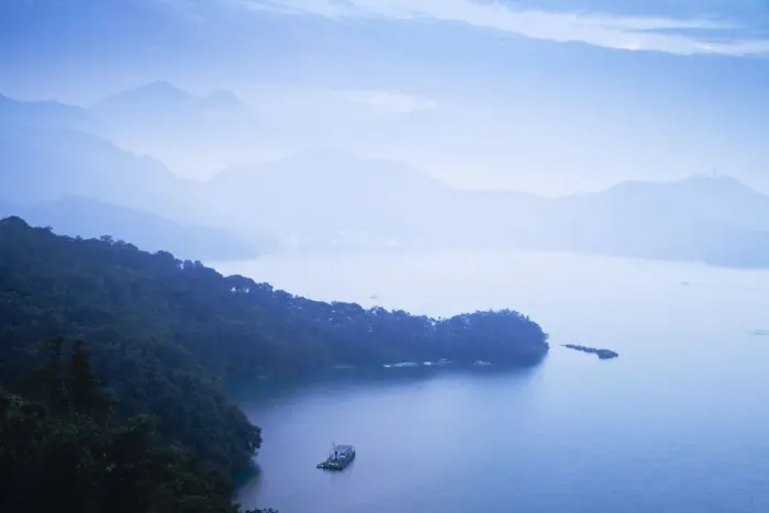 Framed Print : Taiwan, Nantou, View of Sun Moon Lake